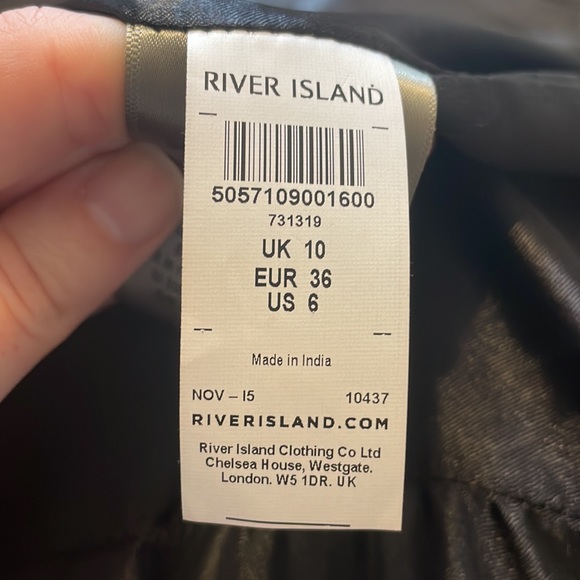 River Island US 6 UK 10 Brown Leather Jacket - Picture 8 of 11